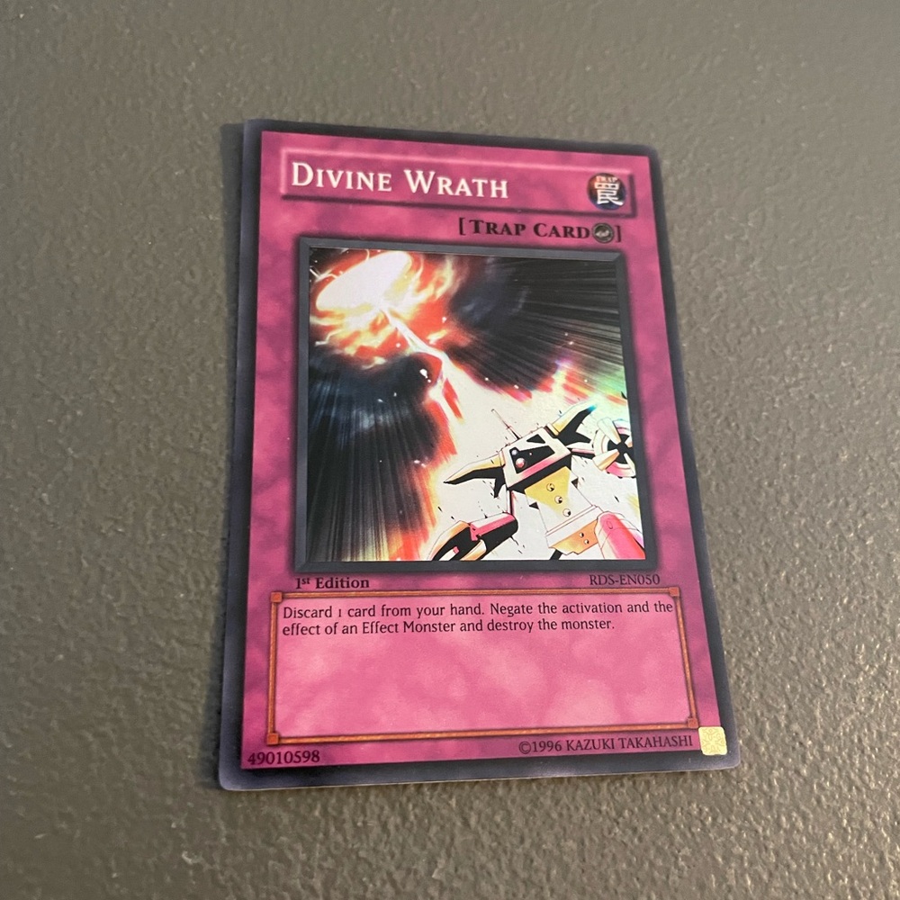 Divine Wrath Trap Card Yu Gi Oh Vintage